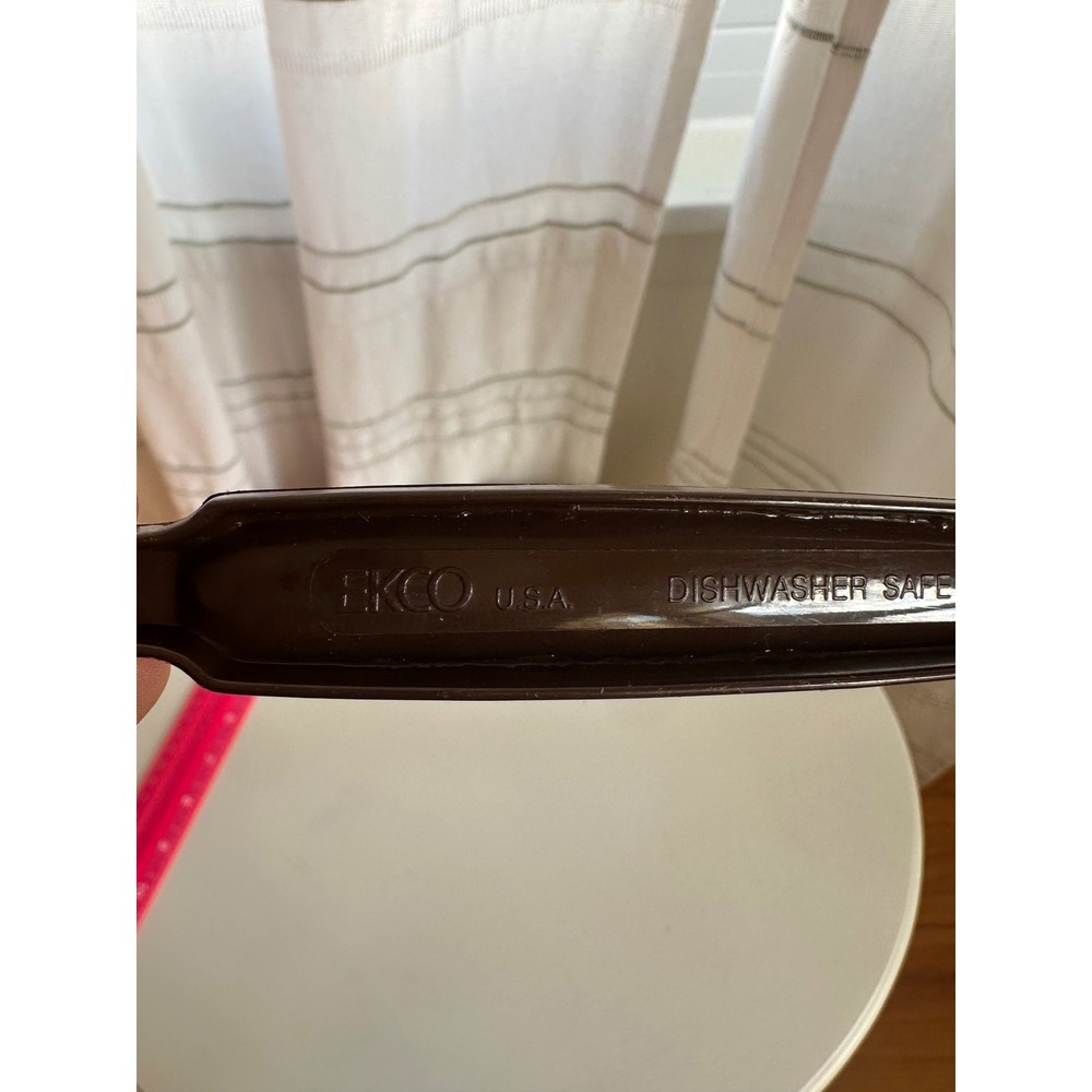 Ekco Vintage Brown Nylon Meat Fork 2 Tine Serving Tool USA Dishwasher Safe 11in - Picture 3 of 7